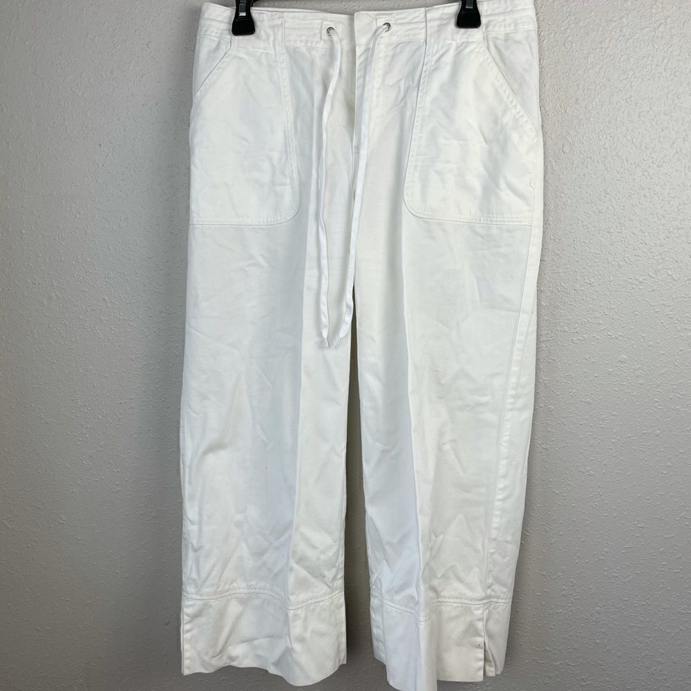 DKNY White Cropped Pants Size 10 EUC